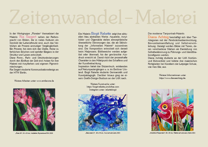 Ausstellung Havelberg Zeitenwandel-Malerei Flyer