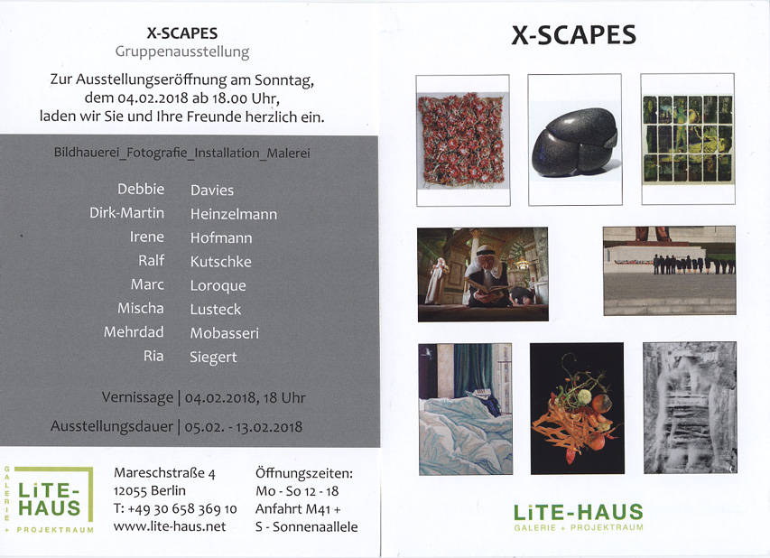 „x-scapes Einladungskarte Ausstellung LiTE-HAUS Berlin 